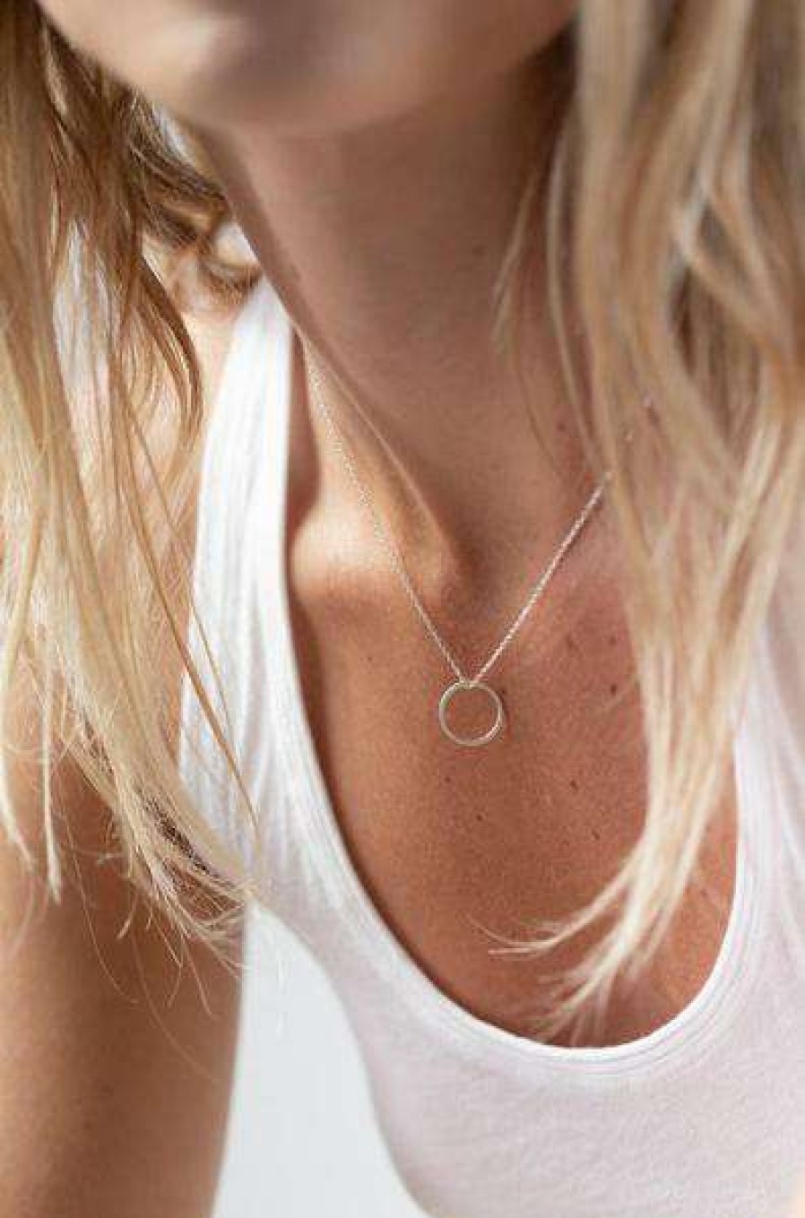 Womens * | One & Eight Silver Eternity Circle Necklace