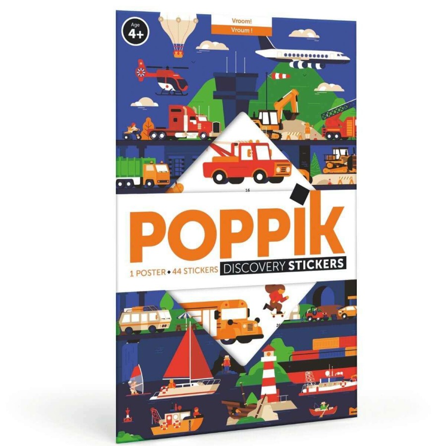 Lifestyle * | Poppik Poster Educativo De Pegatinas Vehiculos