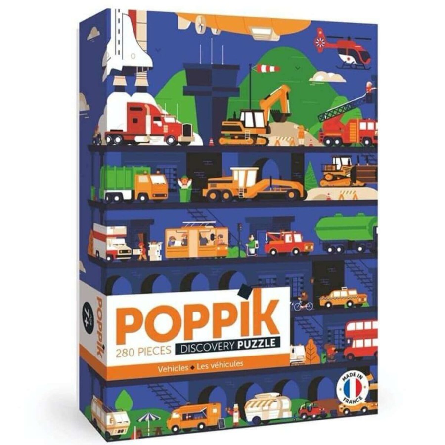 Lifestyle * | Poppik Puzzle Vehiculos (280 Piezas)