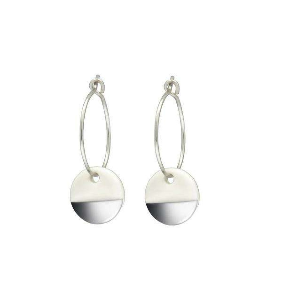 Womens * | One & Eight Porcelain Silver Dipped Earrings