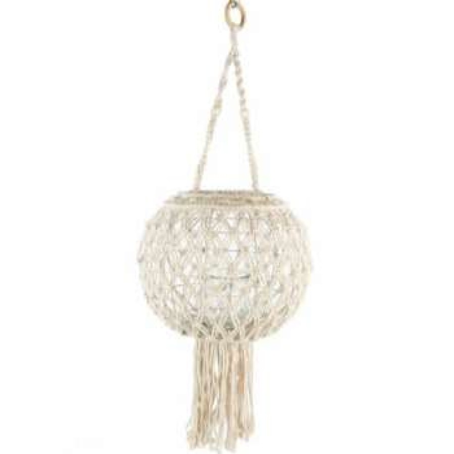 Homewares * | Melting Pot Amsterdam Glass And Fringes Wind Light Lantern