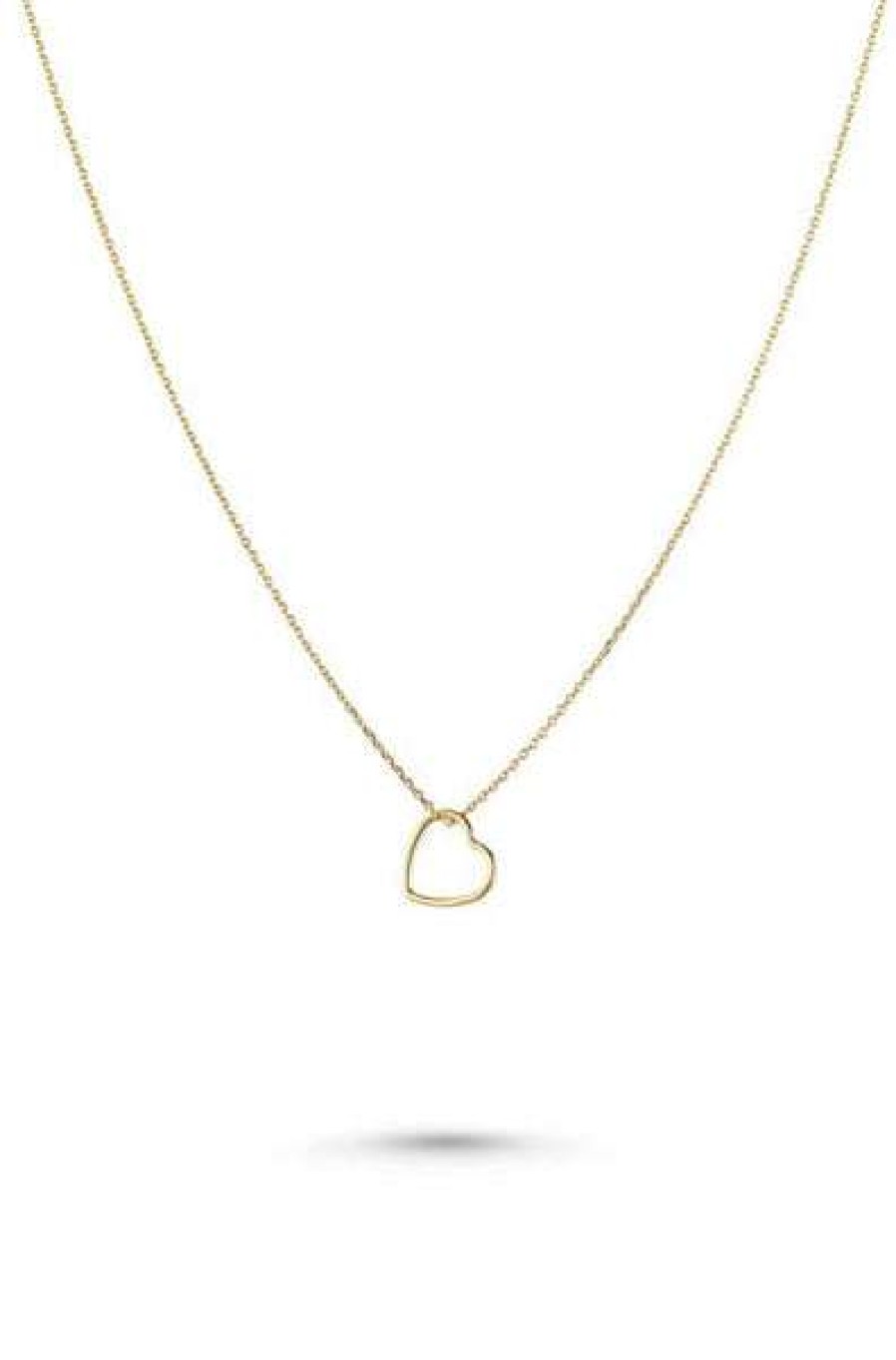 Womens * | One & Eight Gold Open Heart Necklace