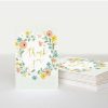 Lifestyle * | Caroline Gardner Floral Thank You Notecards Pack Of 10