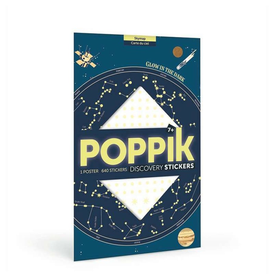 Lifestyle * | Poppik Poster Carte Du Ciel 7 Ans Et Poster 40 Stickers