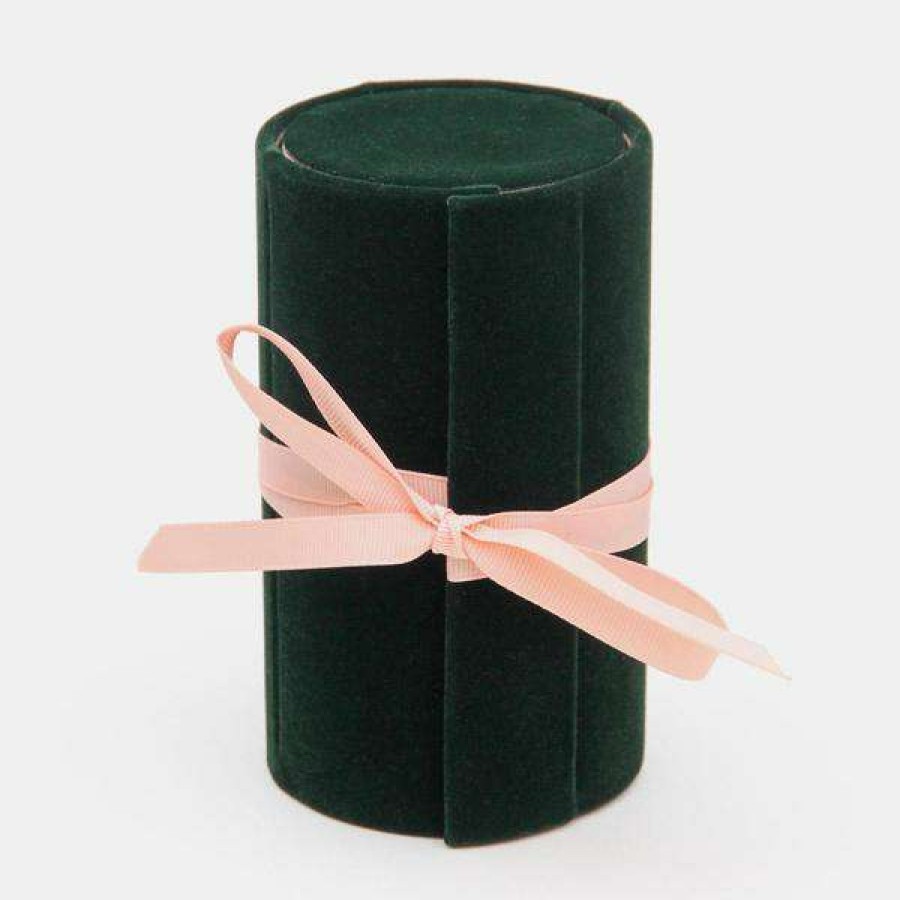 Womens * | Caroline Gardner Green Velvet Jewellery Box Tower