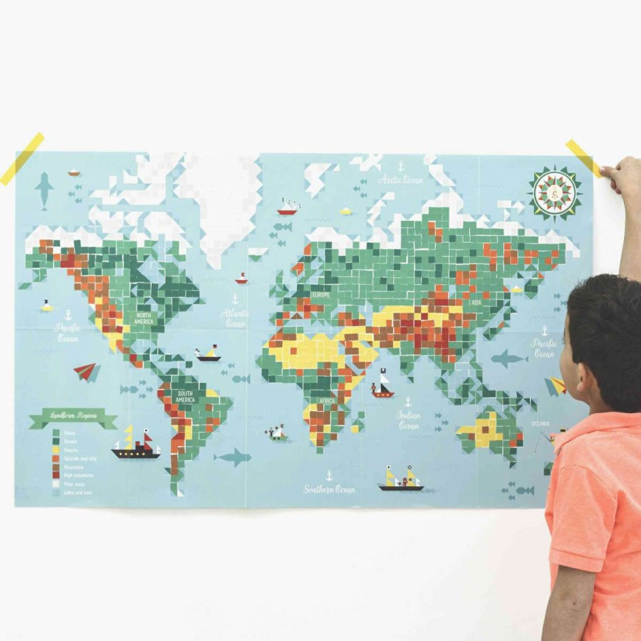 Lifestyle * | Poppik World Map Sticker Poster + 1600 Stickers