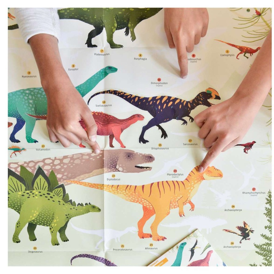 Homewares * | Poppik Discovery Sticker Poster Dinosaurs