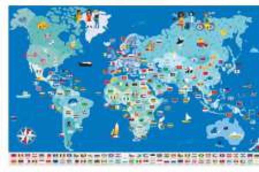 Homewares * | Poppik Large Flags Of The World Poster