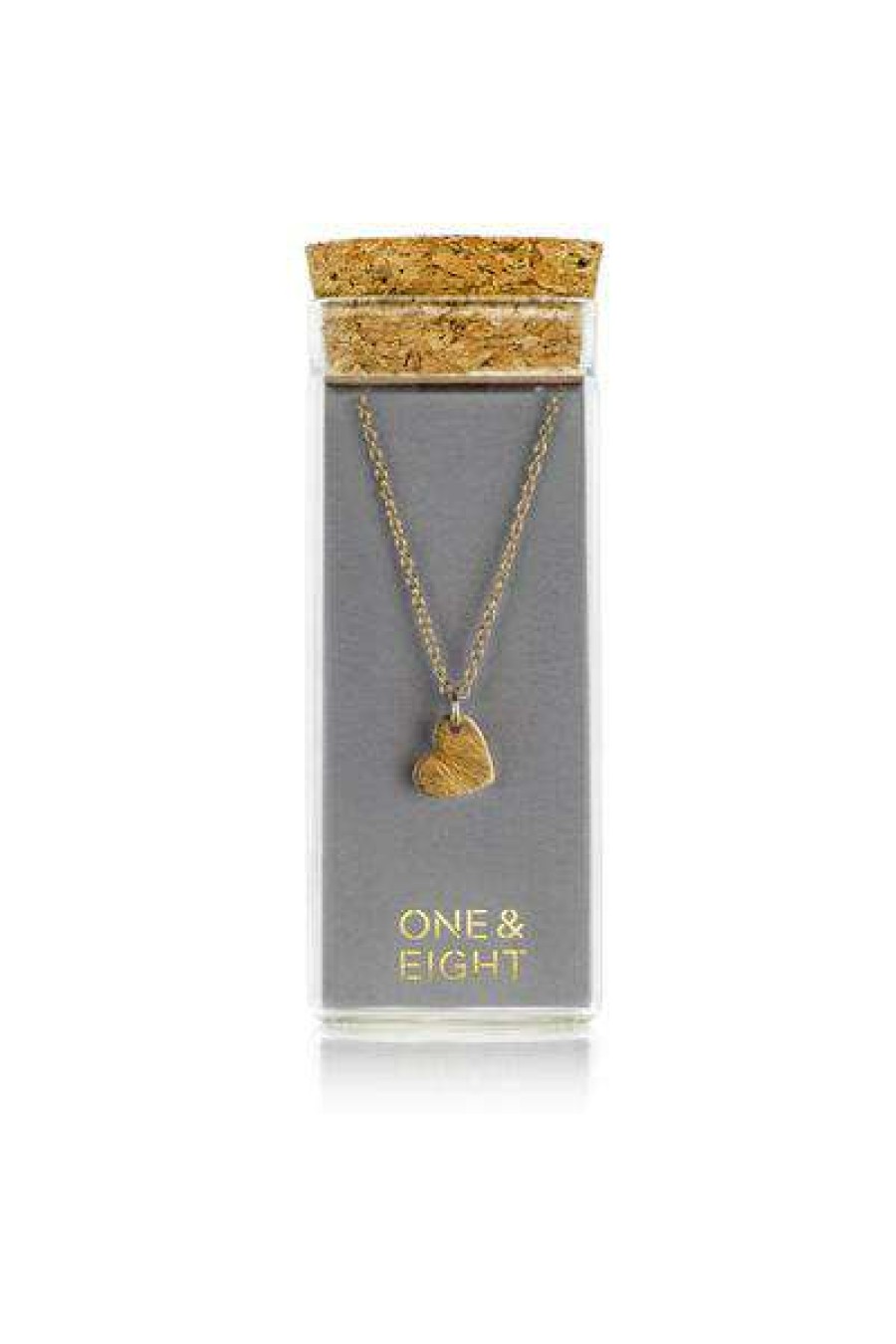 Womens * | One & Eight Gold Brushed Heart Necklace