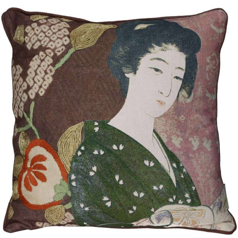 Homewares * | Melting Pot Amsterdam Kussen Geisha Burgundy 45X45Cm