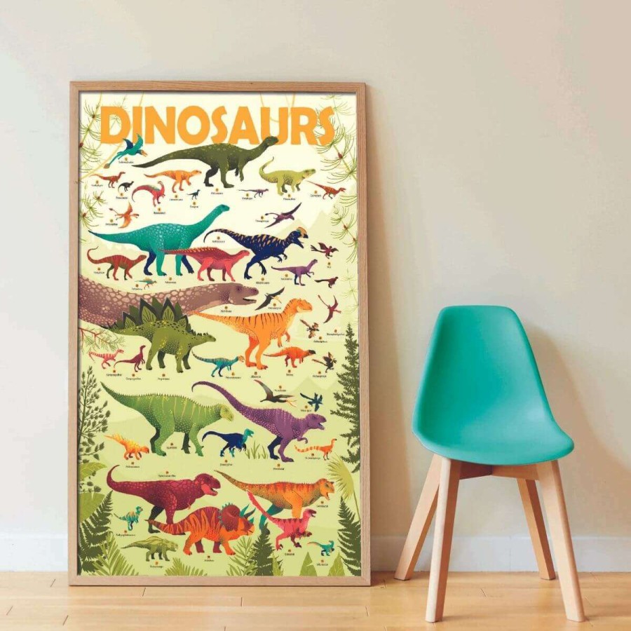 Lifestyle * | Poppik Poster Educativo De Pegatinas Dinosaurios