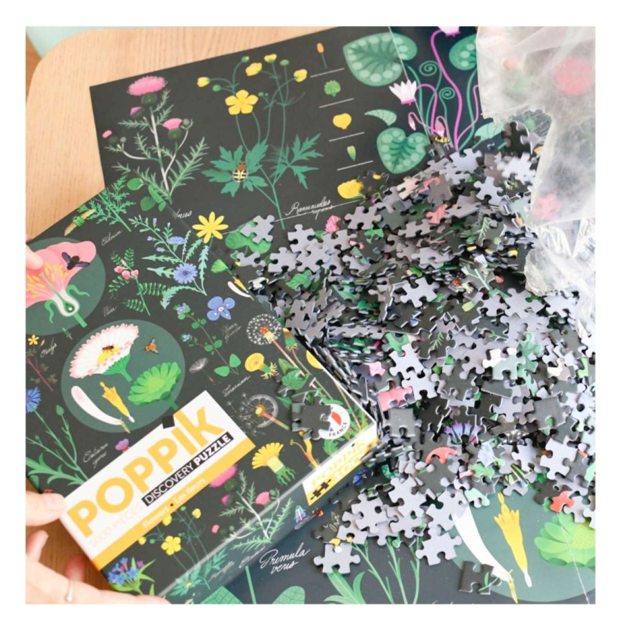 Kids * | Poppik Puzzle Educativo 1000 Pz Flowers Poppik