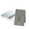 Womens * | One & Eight Eternity Brushed Gold Necklace 15Mm