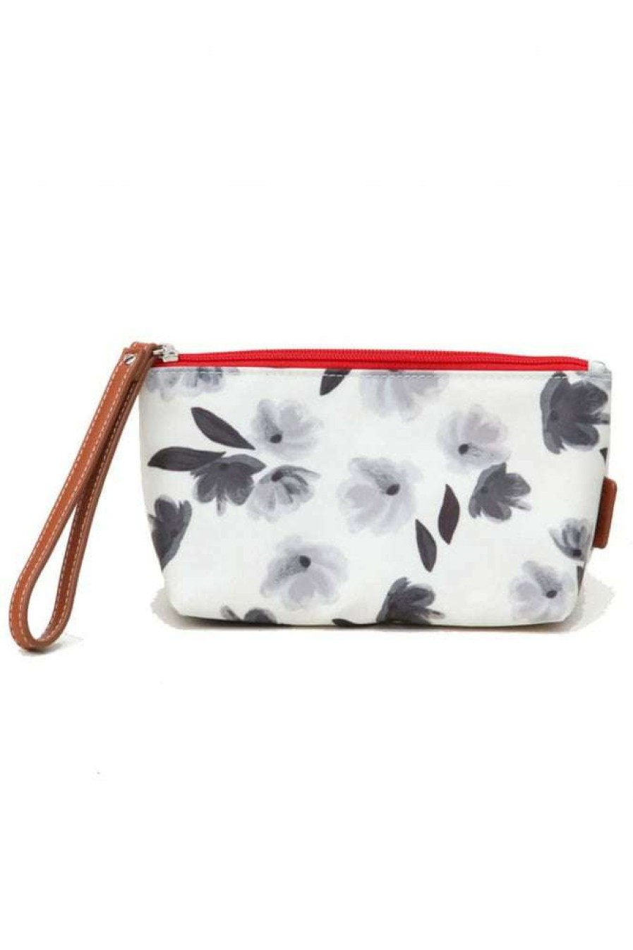 Womens * | Caroline Gardner Rose Tinted Wristlet Cosmetic Bag