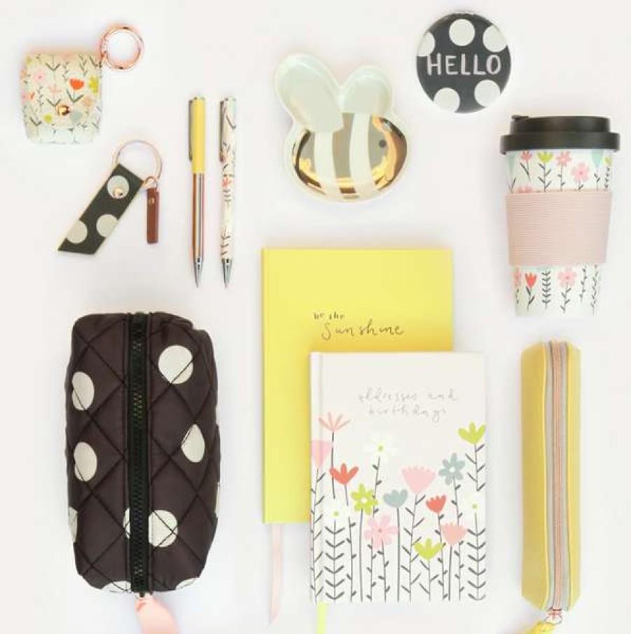 Lifestyle * | Caroline Gardner Yellow Small Pencil Case