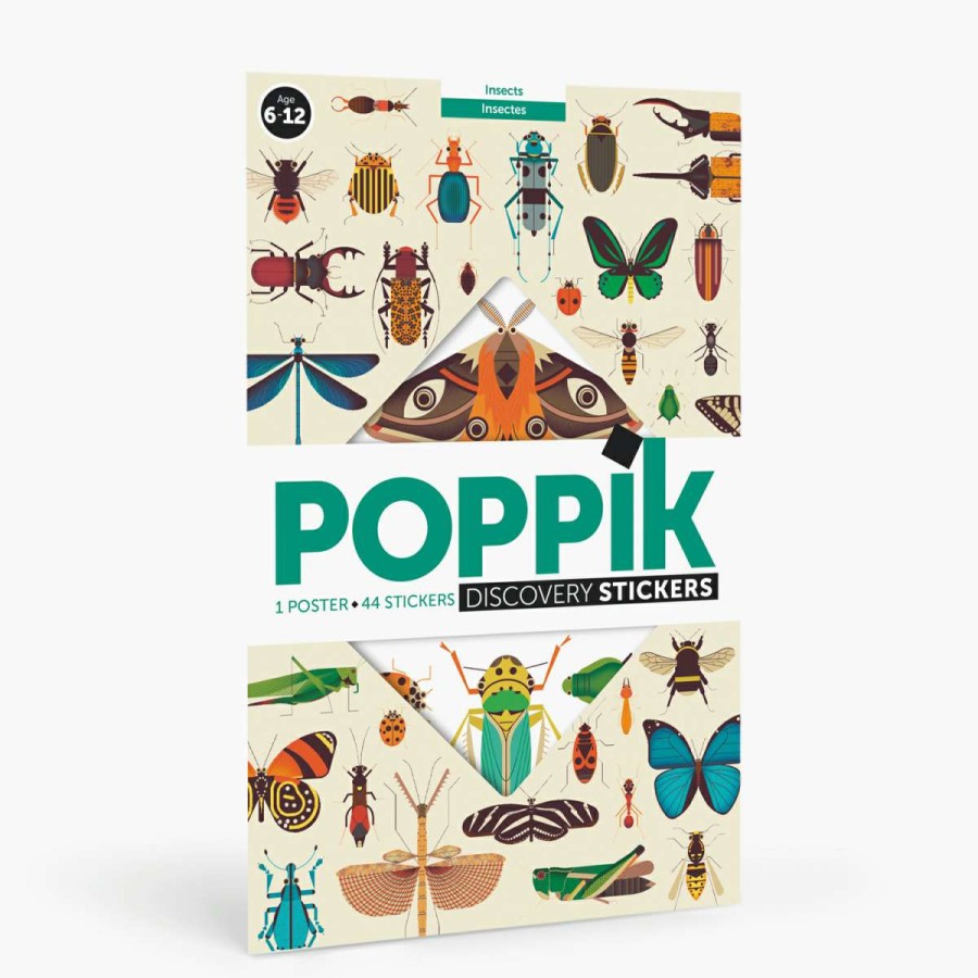 Lifestyle * | Poppik Insects Educational Sticker Poster + 44 Stickers