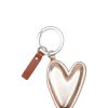 Womens * | Caroline Gardner Rose Gold Heart Keyring