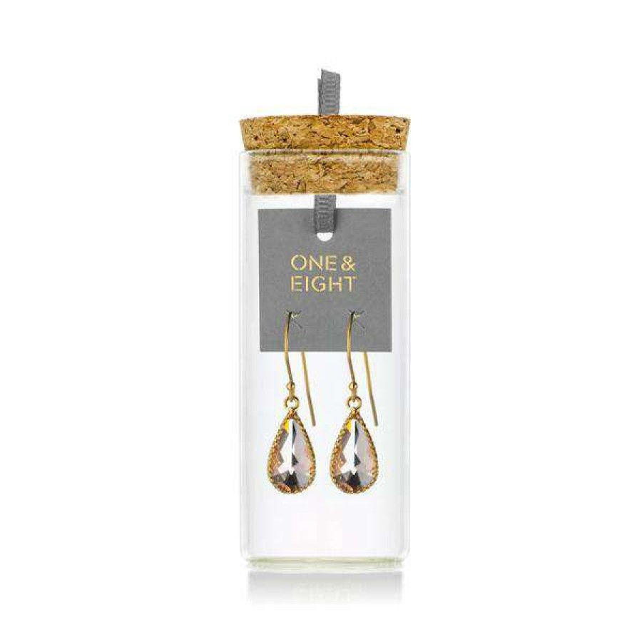 Womens * | One & Eight Blush Glass Earrings