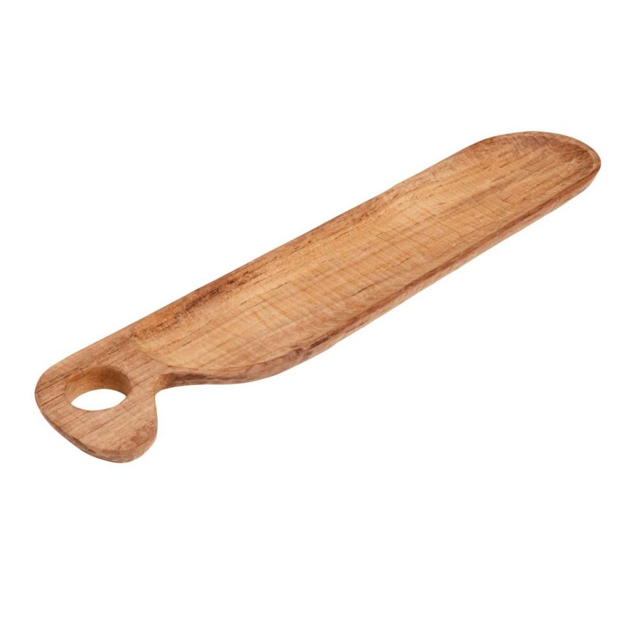 Homewares * | Muubs Natural Teak Roar Flute Tapas Board