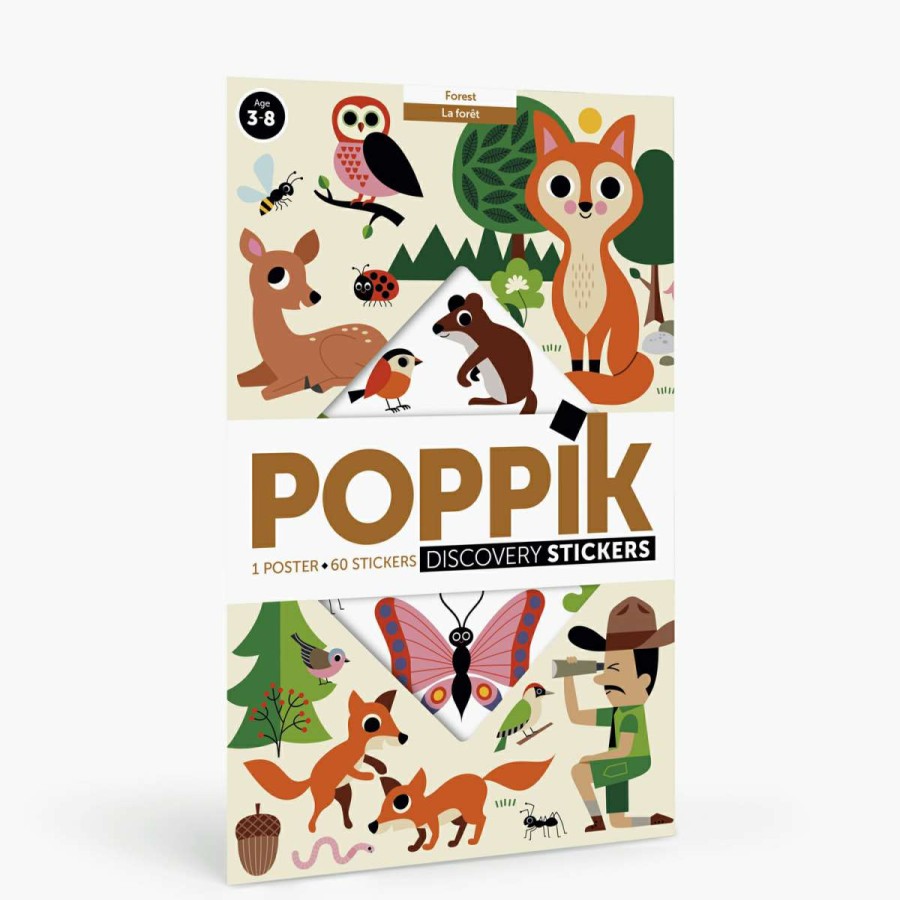 Lifestyle * | Poppik In The Forest Educational Sticker Poster + 60 Stickers