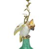 Homewares * | Melting Pot Amsterdam Candlestick With Cockatoo Of Fine Earthenware 3770 White And Jade Green