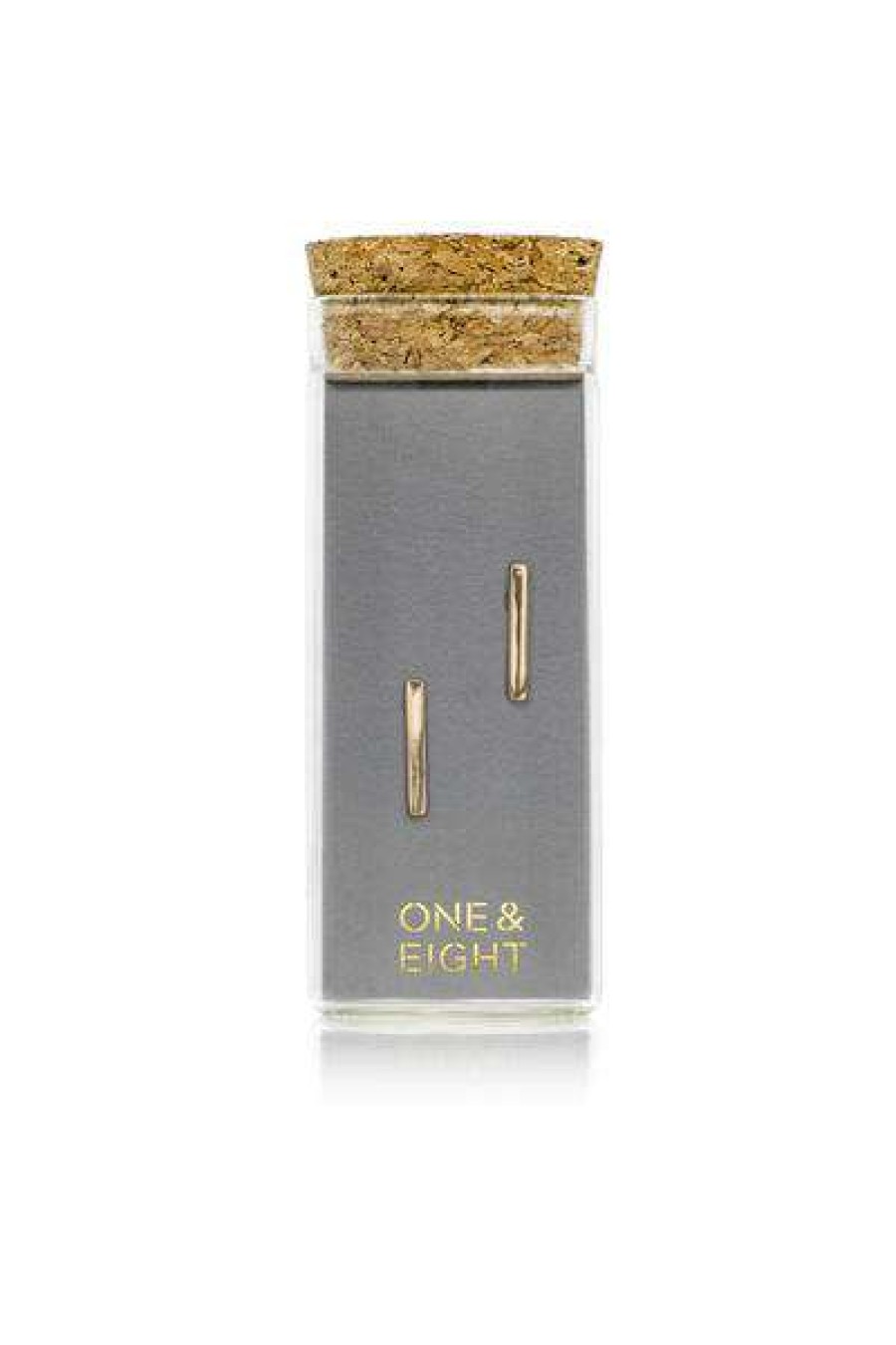 Womens * | One & Eight Gold Bar Studs