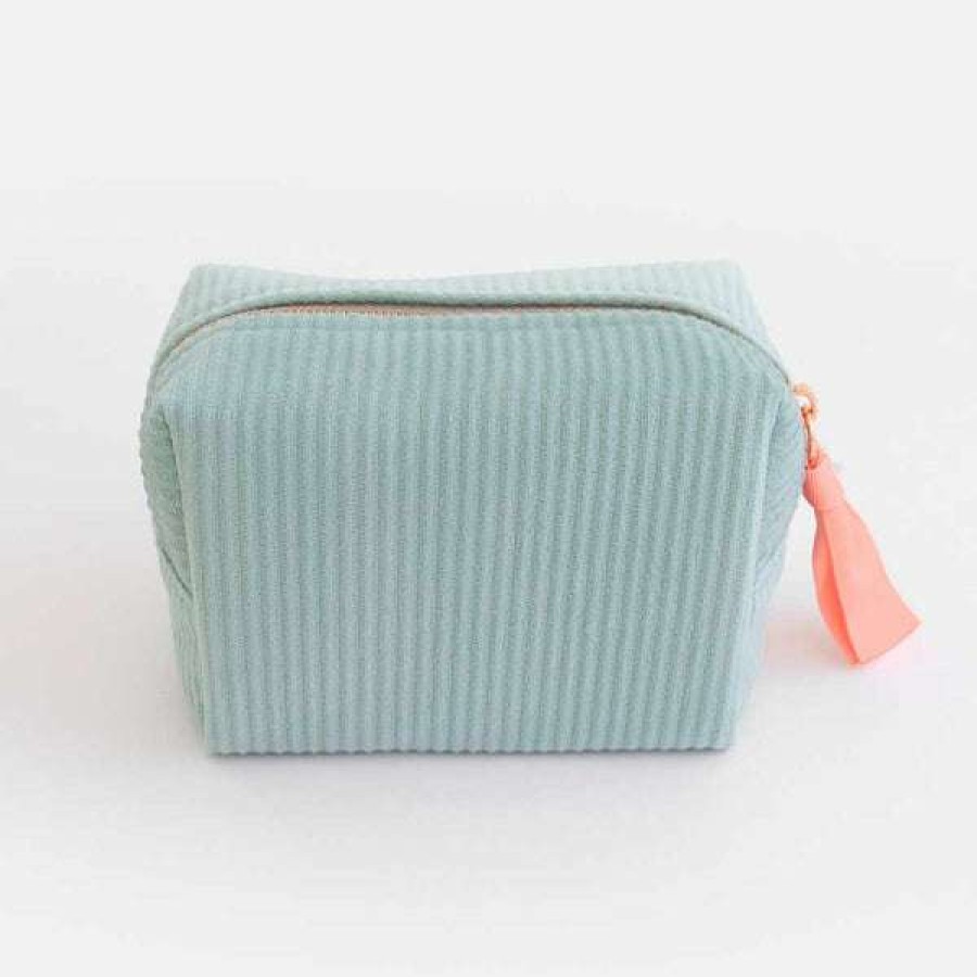 Lifestyle * | Caroline Gardner Blue Cosmetic Bag Mini Cube