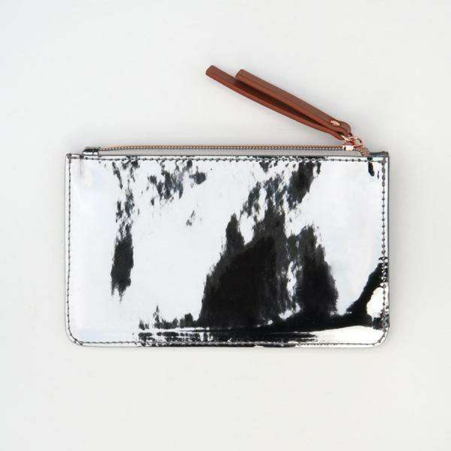 Womens * | Caroline Gardner Silver Purse Gunmetal