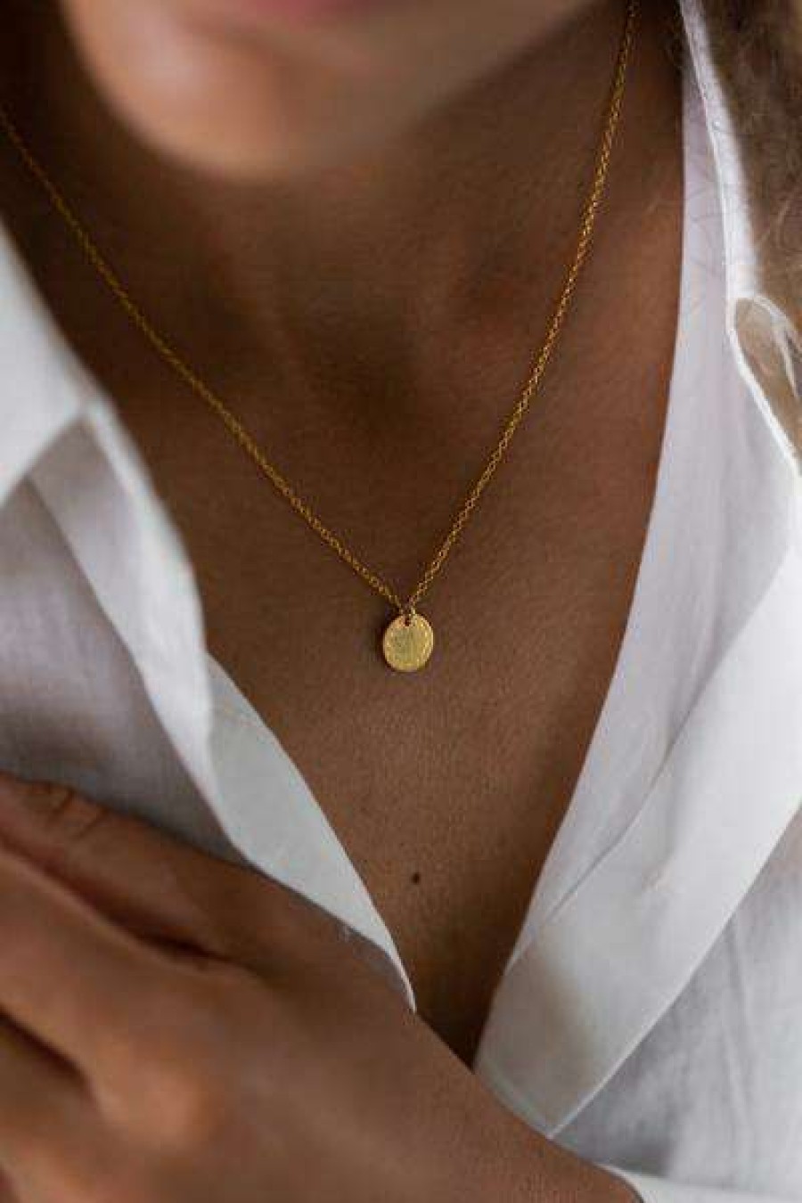 Homewares * | One & Eight Gold Oslo Necklace