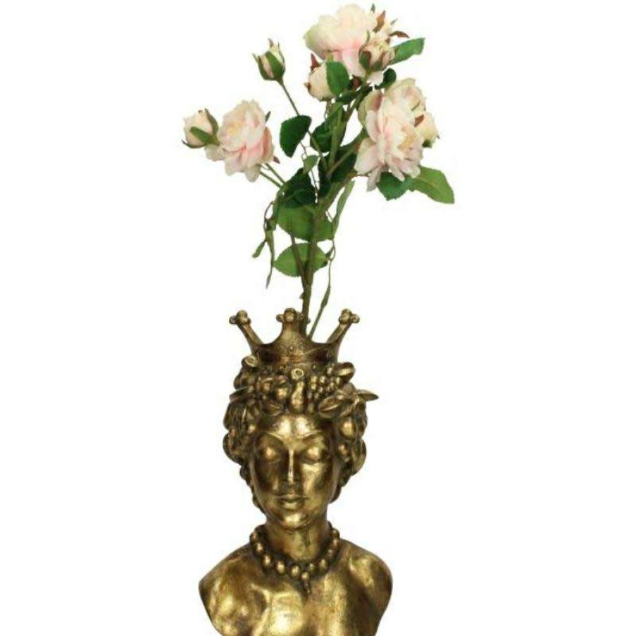 Homewares * | Melting Pot Amsterdam Bloemenvaas Planter Lady Fruit Goud 19X15X29Cm