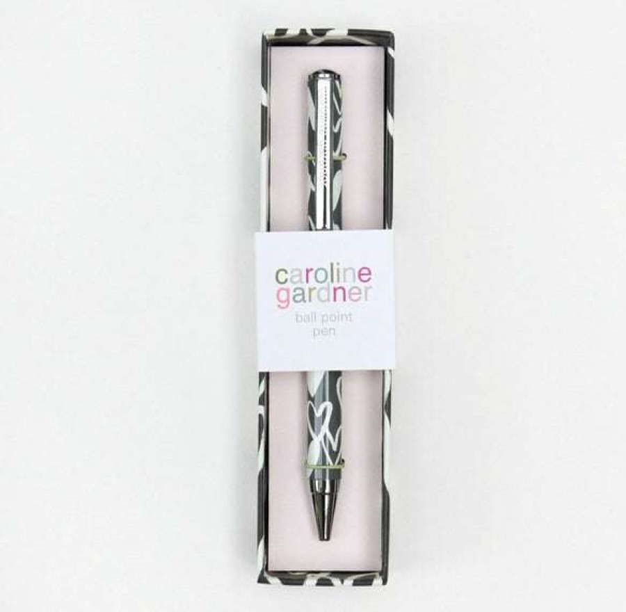 Lifestyle * | Caroline Gardner Metallic Hearts Boxed Pen