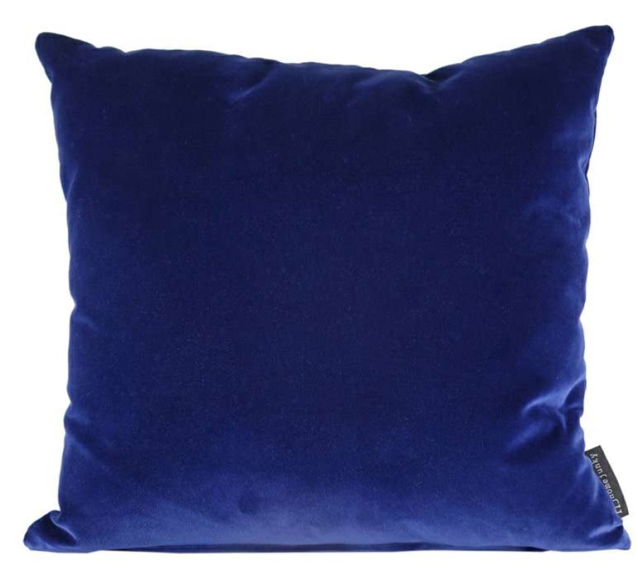 Homewares * | Melting Pot Amsterdam Effen Velours Kussen Night Blue 45 45