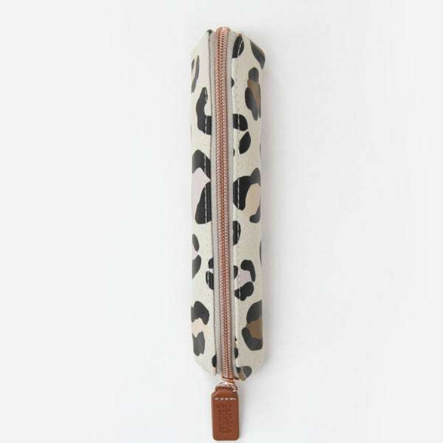 Lifestyle * | Caroline Gardner Pink Leopard Essential Pencil Case